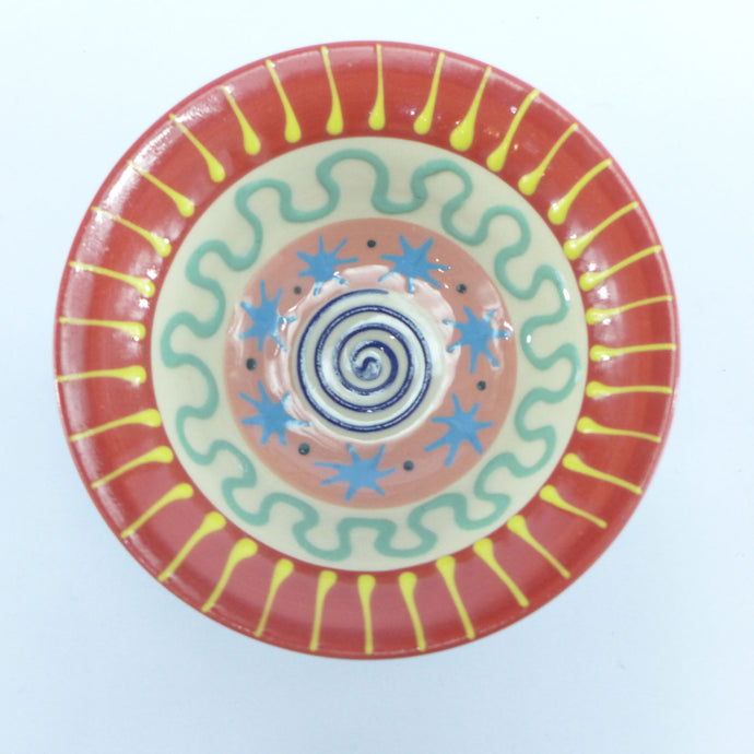 Red dash edge small bowl