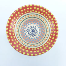 Load image into Gallery viewer, Red edge small bowl with sun centre