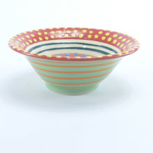 Load image into Gallery viewer, Red edge small bowl with swirl centre