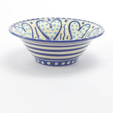 Load image into Gallery viewer, Blue heart small bowl