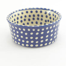 Load image into Gallery viewer, Blue small pet bowl single line of dots