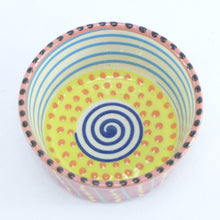 Load image into Gallery viewer, Yellow and multi small pet bowl
