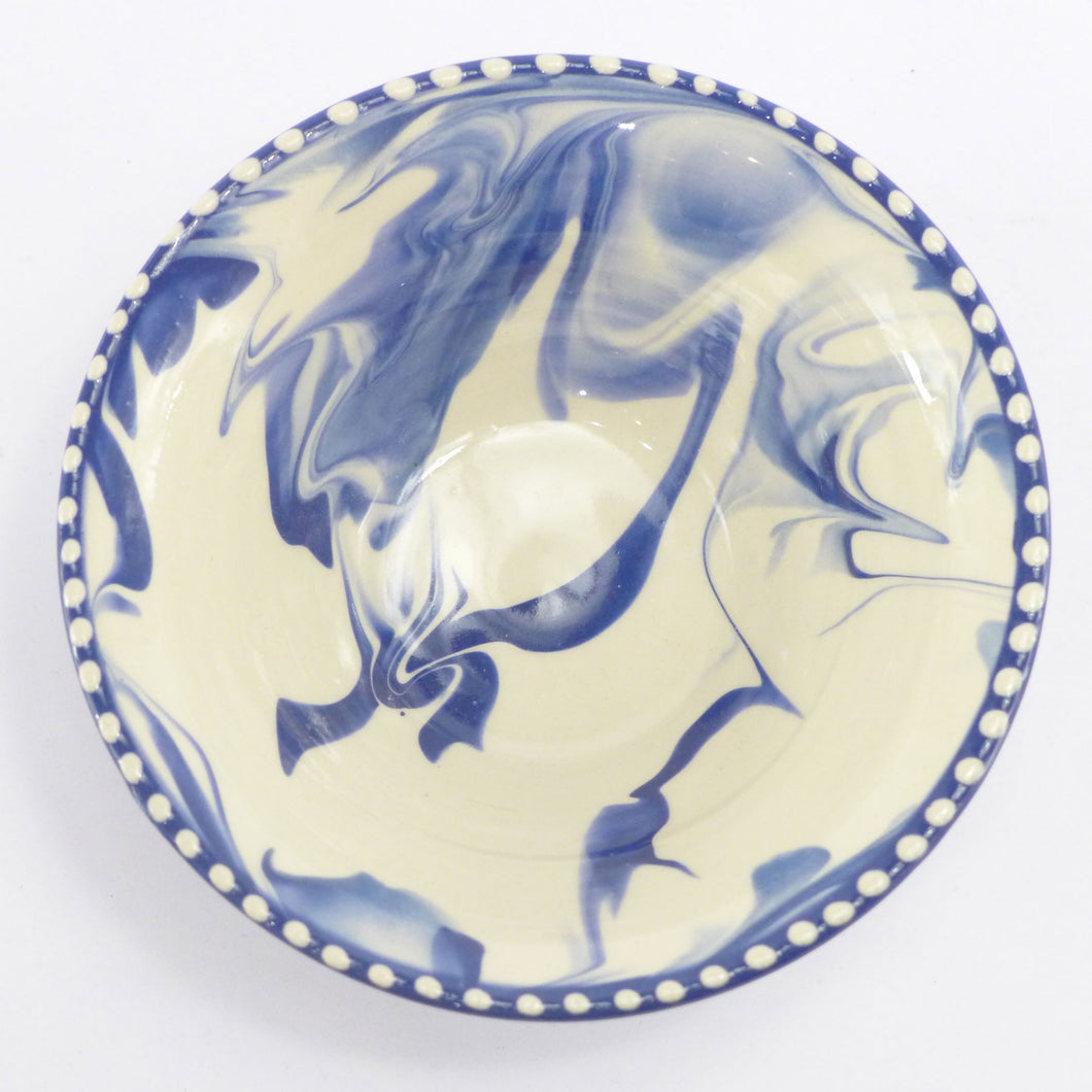 Blue marbled small bowl 2