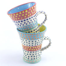 Load image into Gallery viewer, Turquoise edge flared mug