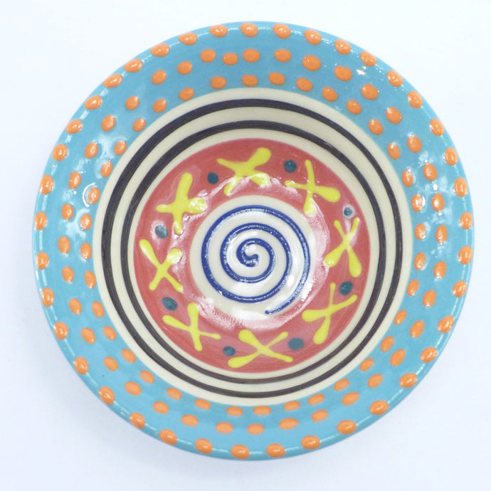 Turquoise edge mini bowl