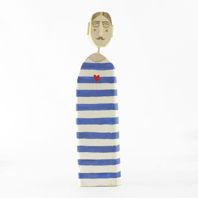 Blue nautical small figure with heart