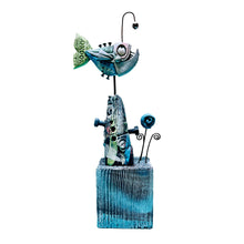 Load image into Gallery viewer, Angler fish on a groyne with flower