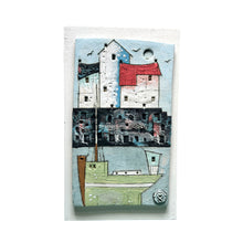 Load image into Gallery viewer, Green boat wall mounted ceramic panel