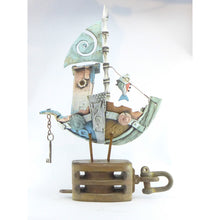 Load image into Gallery viewer, Large ship on a block and pulley