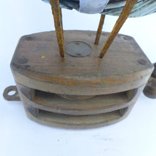 Load image into Gallery viewer, Large ship on a block and pulley