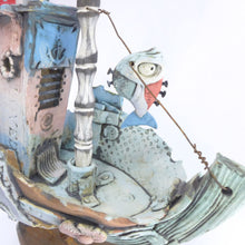 Load image into Gallery viewer, Large ship on a block and pulley