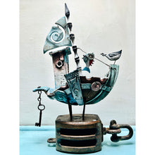 Load image into Gallery viewer, Large ship on a block and pulley