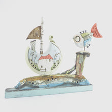 Load image into Gallery viewer, Pebble boat and fish