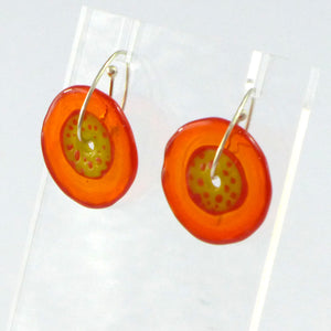 Jam Tart Glass Earrings Orange