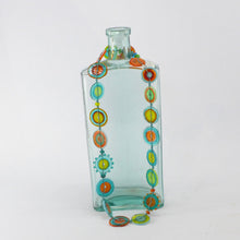 Load image into Gallery viewer, Jelly Ring Glass Necklace Turquoise &amp; Orange PC18
