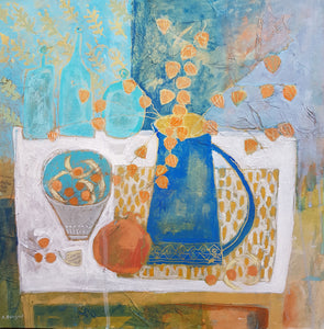 Pomegranate and the blue jug