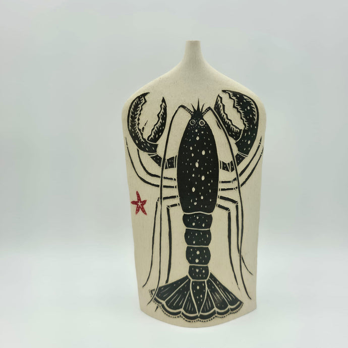 Lobster and Starfish Tall Vessel