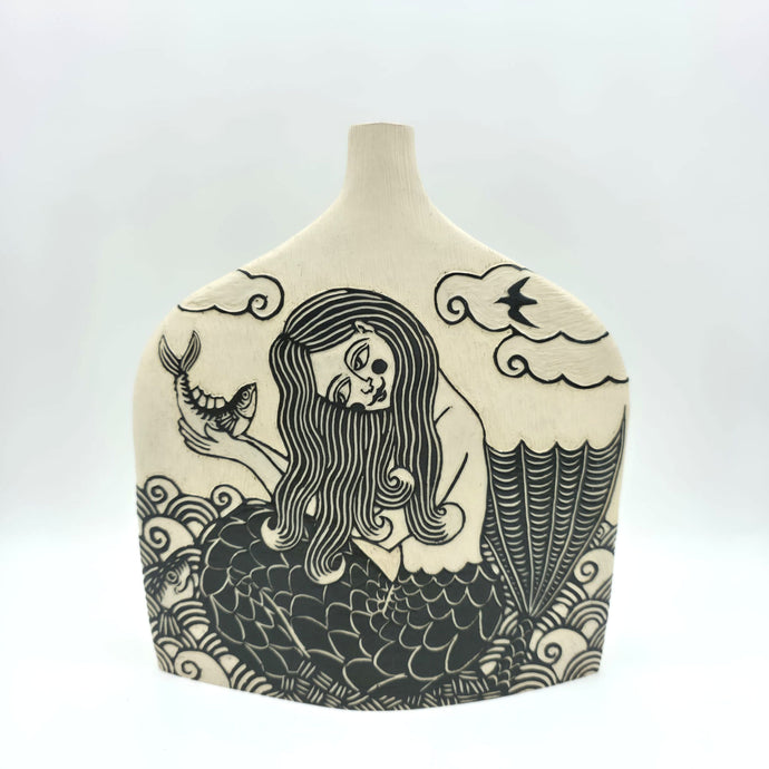 Mermaid and Fish Medium Vessel