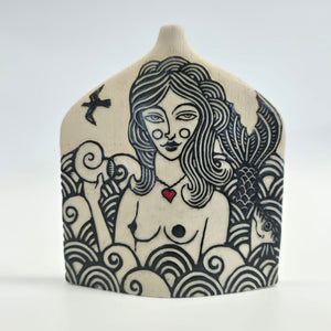 Mermaid and Shell Small Vessel