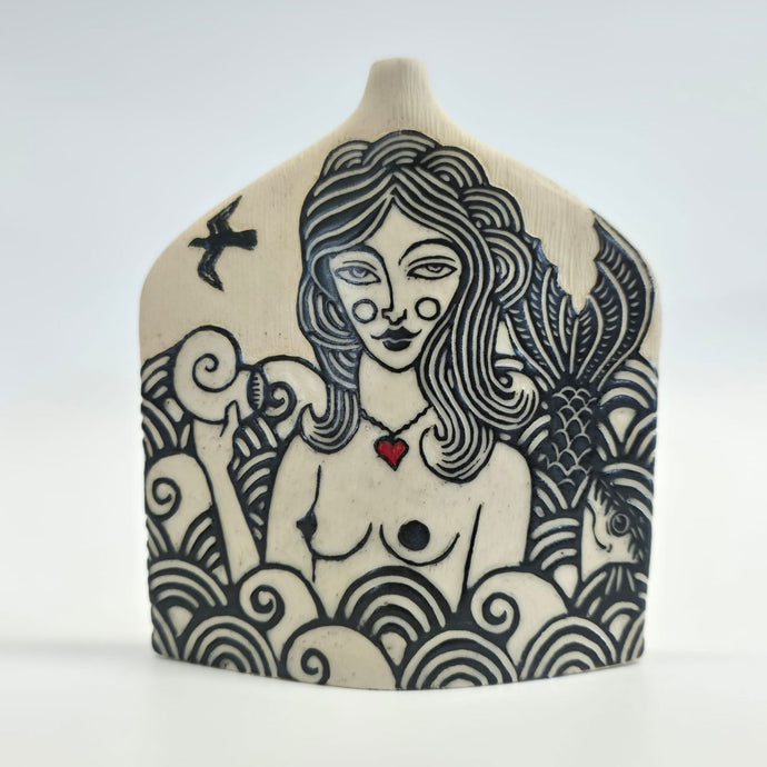 Mermaid and Shell Small Vessel