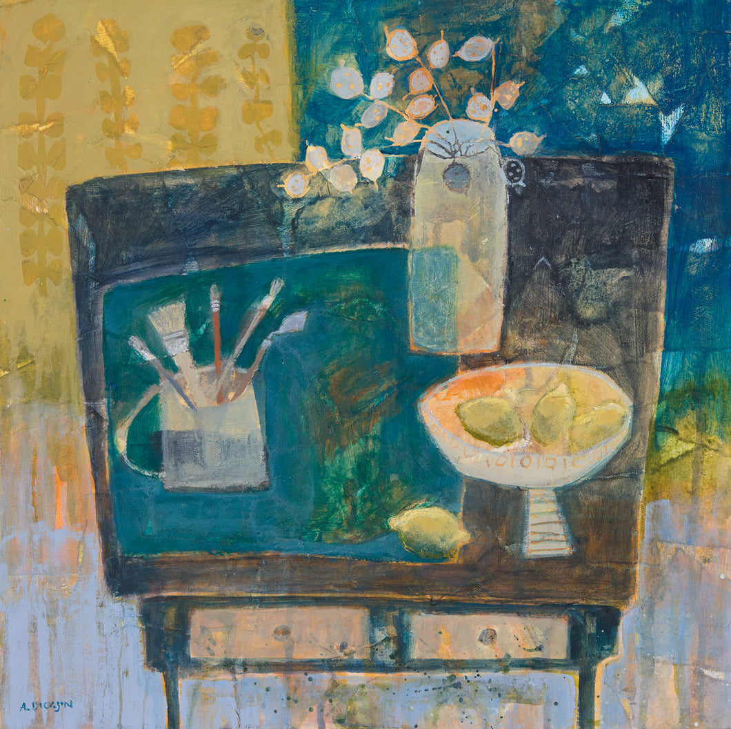 Studio table and lemons