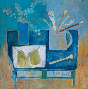 Studio table and pears