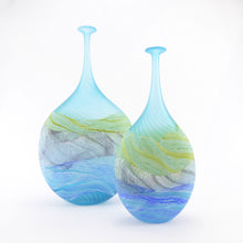Load image into Gallery viewer, Medium Spring Tides Seashore Glass Flattened Flask