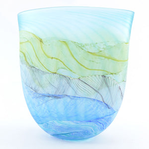 Medium Spring Tides Seashore Glass Flat Vase