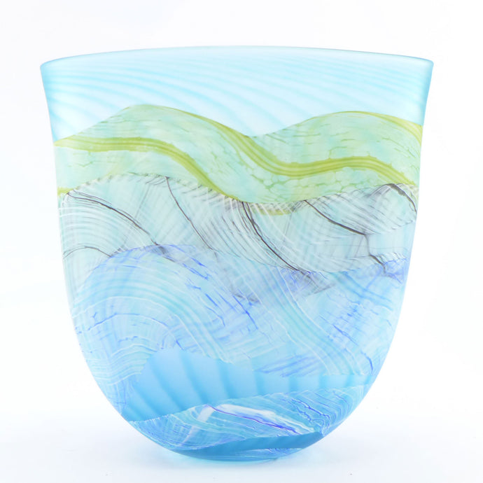 Medium Spring Tides Seashore Glass Flat Vase