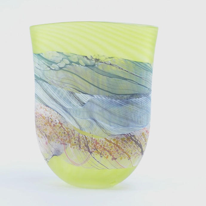 Small Samphire Glass Flat Vase 1