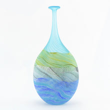 Load image into Gallery viewer, Small Spring Tides Seashore Glass Flattened Flask
