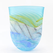 Load image into Gallery viewer, Small Spring Tides Seashore Glass Flat Vase