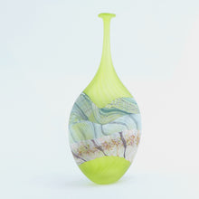 Load image into Gallery viewer, Small Samphire Flattened Glass Flask