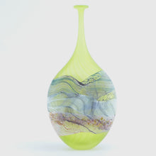 Load image into Gallery viewer, Small Samphire Flattened Glass Flask