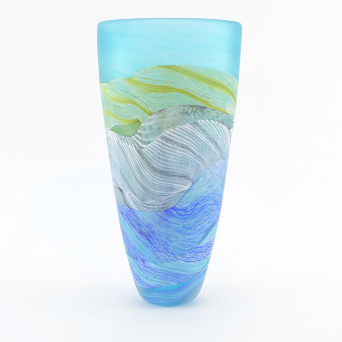 Small Spring Tides Seashore Glass Tall Vase