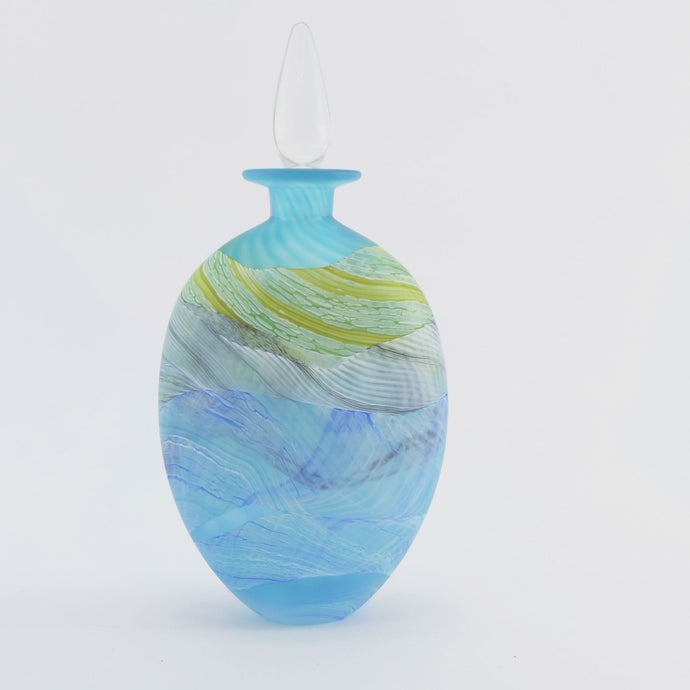 Spring Tides Seashore Glass Flat Stoppered Bottle