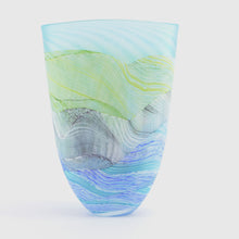 Load image into Gallery viewer, Small Spring Tides Seashore Glass Flat Vase 2