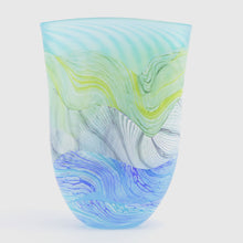 Load image into Gallery viewer, Small Spring Tides Seashore Glass Flat Vase 3