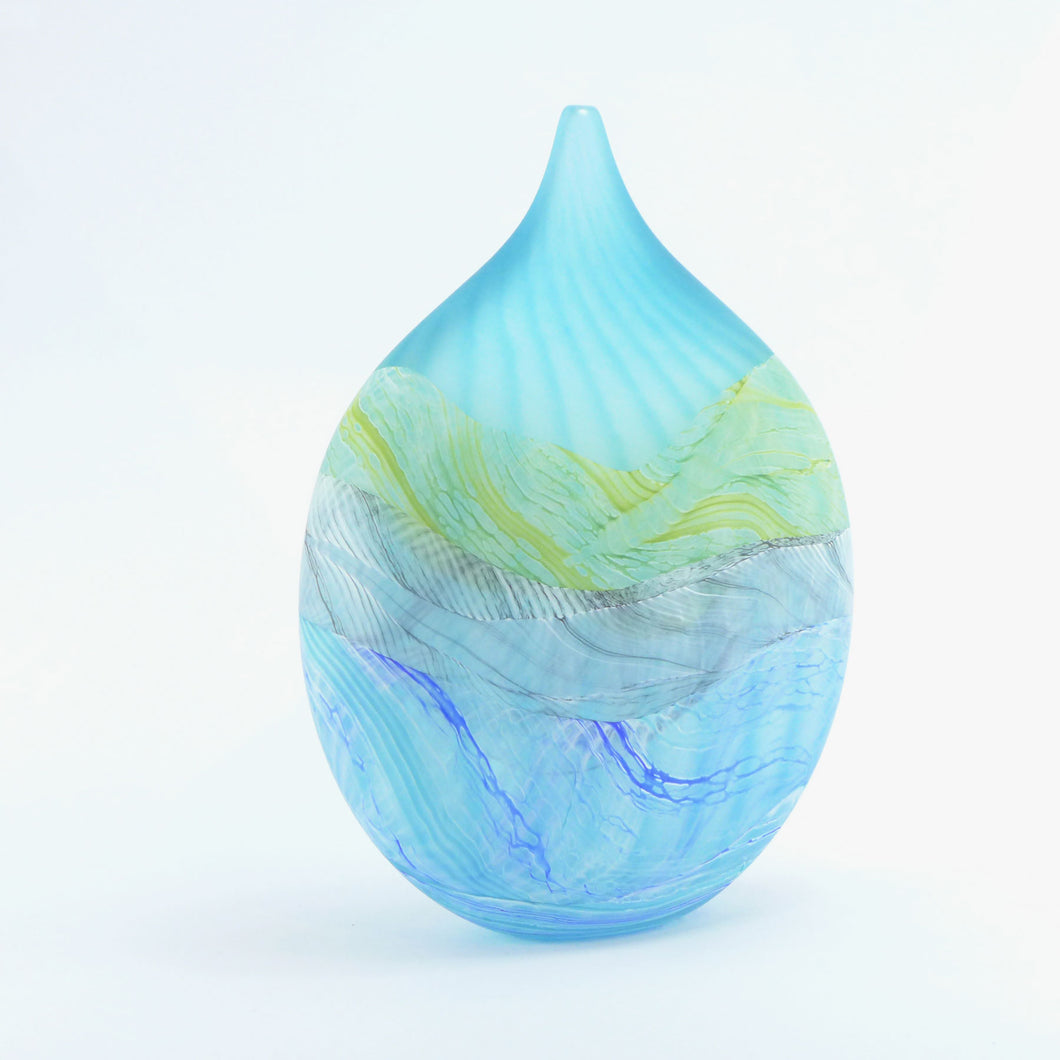 Medium Spring Tides Seashore Glass Teardrop Vase 1