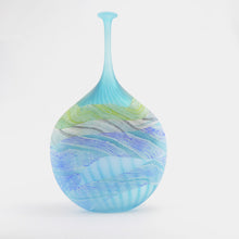 Load image into Gallery viewer, Medium Spring Tides Seashore Glass Flattened Flask