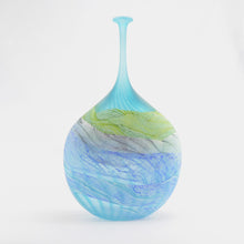 Load image into Gallery viewer, Medium Spring Tides Seashore Glass Flattened Flask