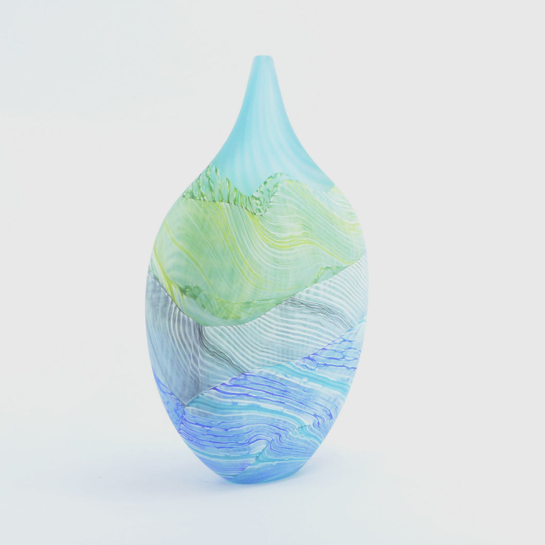 Small Spring Tides Seashore Glass Teardrop Vase