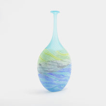 Load image into Gallery viewer, Small Spring Tides Seashore Glass Flattened Flask