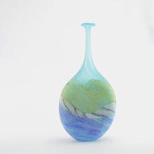 Load image into Gallery viewer, Small Spring Tides Seashore Glass Flattened Flask