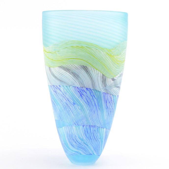 Small Spring Tides Seashore Glass Tall Vase 1