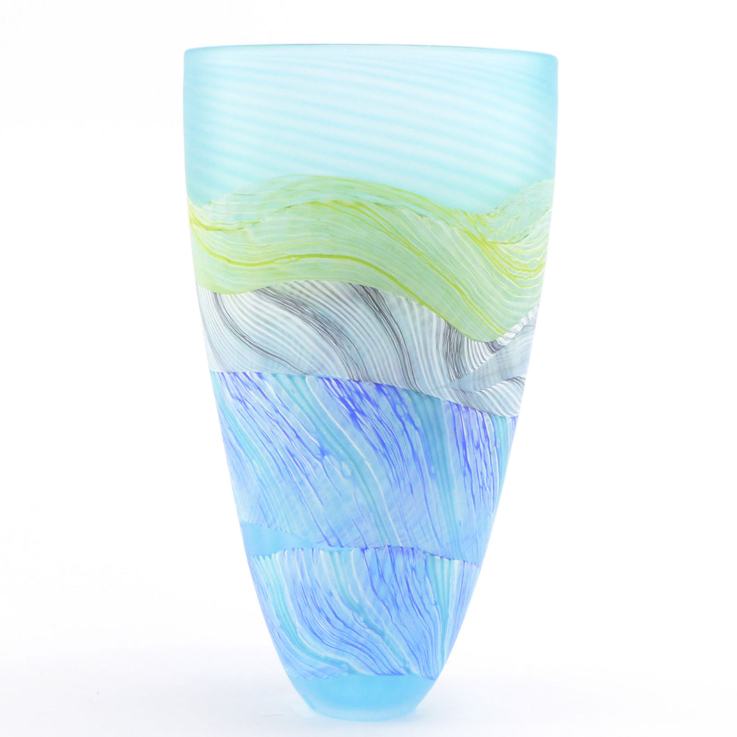 Small Spring Tides Seashore Glass Tall Vase 1