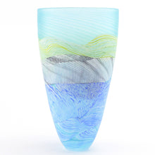 Load image into Gallery viewer, Small Spring Tides Seashore Glass Tall Vase 1