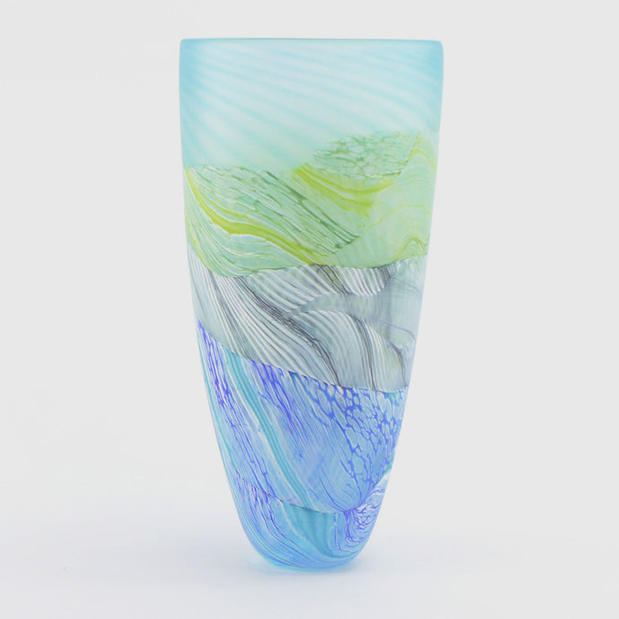 Small Spring Tides Seashore Glass Tall Vase 3