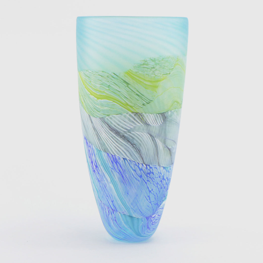 Small Spring Tides Seashore Glass Tall Vase 3