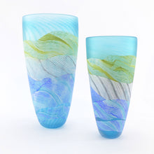 Load image into Gallery viewer, Small Spring Tides Seashore Glass Tall Vase
